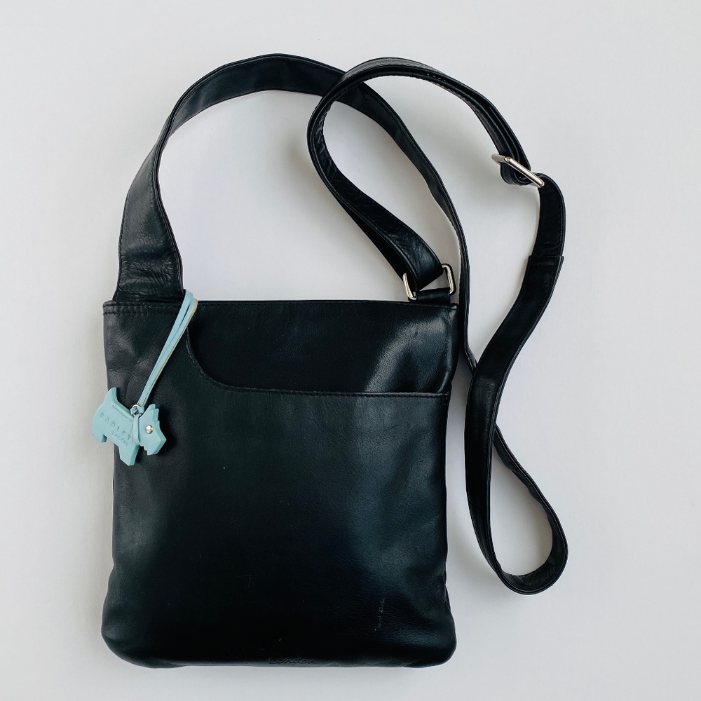 Radley London Pocket Medium Crossbody Bag Black Leather Scottie Dog
